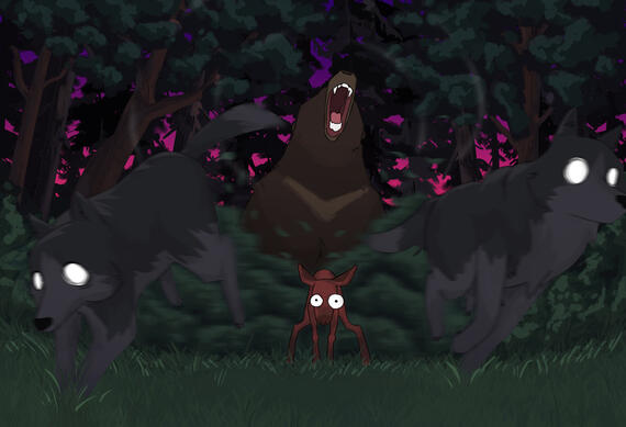 Bear&Moose Collection Panel #9