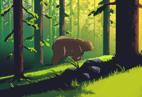 Bear&Moose Collection Panel #3